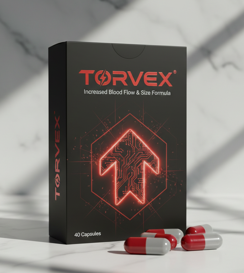 Torvex — преміальна харчова добавка kavludrex.eu у чорній упаковці